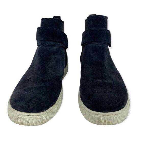 Vince Blue Belmont High Top‎ Sneakers Flat Shoes Mens Size 11 Italian Calf Suede - Picture 7 of 12